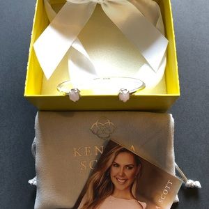Kendra Scott Gold Bracelet w Rose Quartz Like New